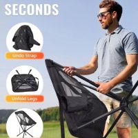 Portable Chairs for Adults Foldable, Fast Setup, Lightweight & Small Folding Chair with Cup Holder, Side Pocket and Carry Bag - Support 350 LBS - Image 2