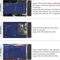 4K@30hz HDMI TV Media Player with HDMI/AV Output, Digital MP4 Player for 14TB HDD/ 512G USB Drive/SD Card/H.265 MP4, with Remote Control for MP3 AVI RMVB MPEG etc - Image 5