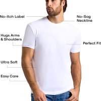 True Classic Mens T-Shirts – Short Sleeve Crew Neck T Shirts for Man, Cotton Blend Plain Novelty Men's T-Shirts - Image 2