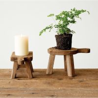 Creative Co-Op Small Wood Pedestal with Handle - Image 15