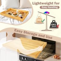 4 In 1 Noodle Board Stove Cover Lightweight Cutting Board Wood Stove Top Covers for Electric Stove, Glass Gas Stove Cover for Gas Burners - 30" x 22" - Image 4