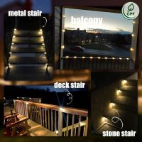 SOLPEX Solar Deck Lights Outdoor 16 Pack, Solar Step Lights Waterproof Led Solar lights for Outdoor Stairs, Step , Fence, Yard, Patio, and Pathway(Warm White) - Image 6