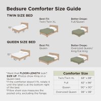 Bedsure Queen Comforter Set - Beige Comforter Queen Size, Soft Bedding for All Seasons, Cationic Dyed Bedding Set, 3 Pieces, 1 Comforter (90"x90") and 2 Pillow Shams (20"x26"+2") - Image 9