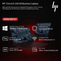 HP New Business Laptop with Microsoft Office, Intel Powerful Processor, 15.6" FHD LED Display, 16GB RAM, 512GB SSD, Ethernet RJ-45, Ultra Quiet Design, Long Battery Life, Windows 11 Pro, WOWPC USB - Image 4