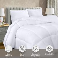 Utopia Bedding Comforter Duvet Insert, Quilted Comforter with Corner Tabs, Box Stitched Down Alternative Comforters King Size (White) - Image 3