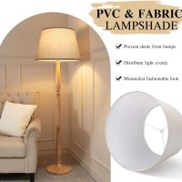 Large Drum Lamp Shades Set of 2, 12"Top x 16"Bottom x 11"High, Beige Lampshades for Table Lamps Floor Lamps, Natural Linen Replacement Lamp Shades, Spider, Harp Holders Included, Easy Assembly - Image 3