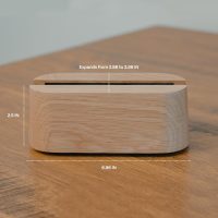 Adjustable Vertical Laptop Stand for Desk, Wooden Laptop Holder, MacBook Pro Stand, Wood Mac Air Dock (Solid Oak) - Image 3