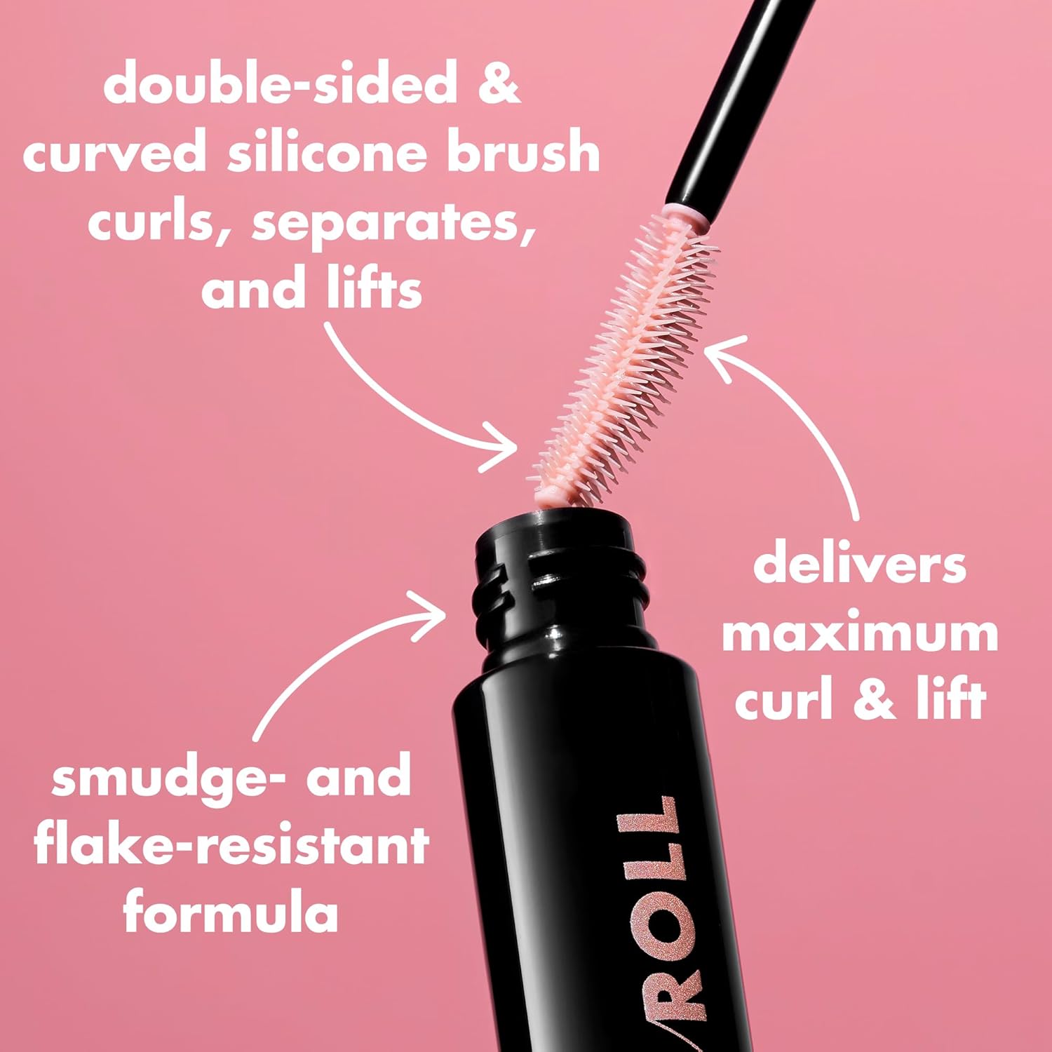 e.l.f. Lash 'N Roll Mascara, Curling Mascara For Visibly Lifted Lashes, Lifts & Separates Lashes. Long-Lasting Formula, Vegan & Cruelty-Free, Deep Brown - Image 3
