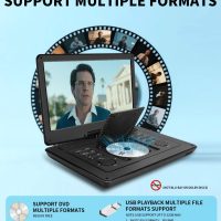 17.9" Portable DVD Player Built in TV with 15.6" Large HD Swivel Screen, ATSC Tuner, Built-in Battery, High Volume Speakers, Support HDMI/USB/AV/Sync TV and Multiple Formats - Image 4