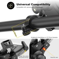 New Bike Phone Mount with Stainless Steel Clamp Arms Anti Shake and Stable 360° Rotation Bike Accessories/Bike Phone Holder for Any Smartphones GPS Other Devices Between 4 and 7 inches - Image 6