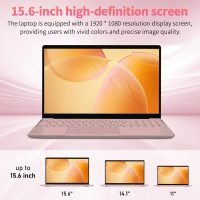 15.6''Pink Laptop Computer,1080P FHD Display,8GB RAM,512GB SSD,N5095 CPU Business Laptop,Numeric Keypad,Backlit Keyboard,Fingerprint Unlock,SD Card Reader,Webcam, 5GWiFi, HDMI,Pink - Image 6