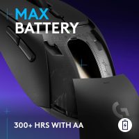 Logitech G309 Lightspeed Wireless Gaming Mouse, Lightweight, LIGHTFORCE Hybrid Switches, Hero 25K Sensor, 86g & 300+ hr Battery Life with AA Battery, 6 Programmable Buttons, PC & Mac - Black - Image 7