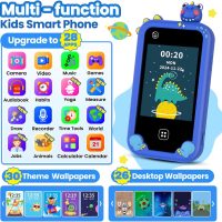 Kids Smart Phone for Boys Ages 3-8, Toy Cell Phone for Kids, Christmas Birthday Gifts for Boys, Toddler Learning Play Toy Phone with Touchscreen, Dual Camera, Game, Music, Storybook, 8GB SD Card(Blue) - Image 2