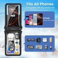Niveaya Double Space Waterproof Phone Pouch (2-Pack) - IPX8 Cell Phone Dry Bag for Beach, Kayak, Cruise Travel Essentials - Compatible with iPhone 16/15/14 Pro Max & Galaxy S25/S24 Ultra (up to 8.3") - Image 3
