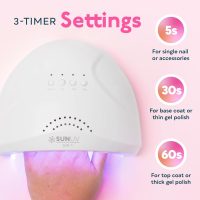 SUNUV UV LED Nail Lamp, Gel Light for Nail Polish UV Dryer with 3 Timers SUNone White - Image 3