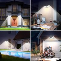 Aootek New Solar Motion Sensor Lights 120 LEDs with Lights Reflector,270° Wide Angle, IP65 Waterproof, Step Lights for Front Door, Yard, Garage, Deck (Front Button 6-Pack) - Image 6