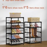 VTRIN Vertical Narrow Shoe Rack Organizer Tall Shoe Rack for Closet Entryway 10 Tier Non-Woven Cover Shoe Shelf Holds 20-22 Pairs Free Standing Shoe Storage Cabinet with Dustproof Cover, Black - Image 6