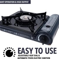 GAS ONE NEW 10,000 BTU CSA List Portable Butane Gas Stove with Carrying Case CSA Listed- Midnight - Image 5