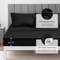 Love's cabin Full Comforter Set Black, 7 Pieces Full Bed in a Bag, All Season Full Bedding Sets with 1 Comforter, 1 Flat Sheet, 1 Fitted Sheet, 2 Pillowcase and 2 Pillow Sham - Image 6