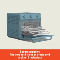 bella Air Fry Toaster Oven, 7 Preset Cooking Options, Dishwasher-Safe EverGood Coated Trays Included, 60-Minute Auto Shutoff w Audible Timer, Power Indicator Light, 1700 Watt, Surf - Image 2