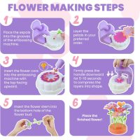 windpaint Toys for Girls 3 4 5 6 7 8 9 10 Years Old, DIY Craft Kits for Kids, Fabric Flower Bouquets for Girls Gifts, Educational Learning Detective Toys for Toddler Kids,Birthdays Gifts (Purple) - Image 8