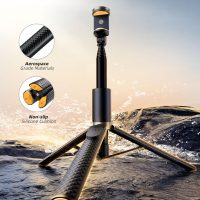 Phone Tripod & Selfie Stick with Remote, Portable, Lightweight for Video Recording Vlog, Extendable Travel Tripod Stand Compatible with iPhone Android, Black, 62" - Image 3