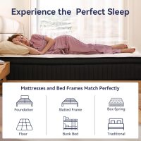 Queen Mattress, 12 Inch Queen Hybrid Mattress in a Box, Upgrade Individually Pocket Springs, Medium Firm, Pressure Relief, Breathable Comfort and Durable, CertiPUR-US Certified - Image 4