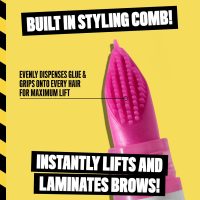NYX PROFESSIONAL MAKEUP The Brow Glue Crazy Lift, Brow Lamination Gel with 16HR Strong Hold & Built-In Styling Comb - Clear Eyebrow Gel - Image 5