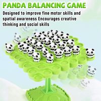 Panda Balance Game Toys,Balance Game Tree Two-Player Parent-Child Interactive Family Tabletop Puzzle Montessori Toy,Frogs Board for Kids and Adults (Panda) - Image 5