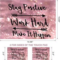 DINKY Laptop Skin Sticker Decal, 12" 13" 13.3" 14" 15" 15.4" 15.6 inch Laptop Universal Reusable Vinyl Skin Stickers Cover Art Decal Notebook PC Personalized Protector (Pink Letters) - Image 2