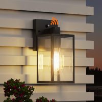WIHTU Dusk to Dawn Outdoor Lighting Fixtures, Exterior Front Porch Light, Black Sensor Wall Sconce Lamp, Waterproof Wall Lantern, Anti Rust Outside Coach Lights for House, Doorway, Garage - Image 7