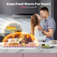 Food Warming Mat for Buffet,Electric Warming Tray with 4 Temperatures Setings and 1/3/5h Timer,Full Surface Heating Food Warmers for Parties Buffets Holidays Daily Use to Keep Food Warm（Pink） - Image 4