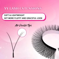 TDANCE YY Lash Extensions C Curl 0.07mm Thickness Volume Extension 4D Fans 8-15mm YY Lashes Long Lasting Easy Application Lashes Premade Fans Matte Black Lashes(YY, C-0.07,8-15mm) - Image 5