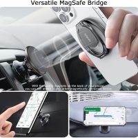Magnetic Phone Ring Holder with Magsafe, Double Adjustable Gym Finger Ring Grip, Removable Phone Grip, for iPhone, iPad and Smartphones, Compatible with Magnetic Car Mount (Colorful) - Image 4