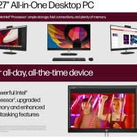 HP 27" Touchscreen All in One Desktop Computer 2025, Intel 12-Core Ultra 7 155U(Up to 4.8GHz), 64 GB DDR5, 4 TB SSD, 27 inch FHD Anti-Glare, Windows 11 Pro, Accessories, Jet Black - Image 3