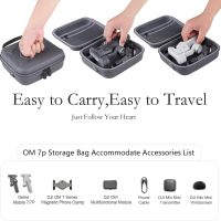 Travel Case for DJI OM 7P/ OM7 - Portable Storage Bag Hardshell Carrying Case Fits DJI Osmo Mobile 7/7P Smartphone Gimbal Stabilizer and Accessories(Grey) - Image 3