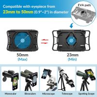 APEXEL Telescope Phone Adapter, Binocular Photo Adapter for Android & iPhone, Phone Holder Mount for Telescope, Monocular, Binocular, Microscope, Spotting Scope. (Including Bluetooth Shutter Remote) - Image 6