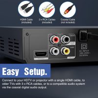 FlexaPlay Region-Free HDMI DVD Player for TV – 1080p Upscaling, USB Port, DVD/CD/MP3 Multi-Format Playback – Ultra-Compact Mini Design, Includes HDMI/RCA Cables, Remote Control - Image 6
