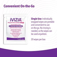 iVIZIA Eyelid Cleansing Wipes for Sensitive Eyelid Cleansing, Preservative-Free, Micellar, No Rinse, Gentle Eye Makeup Remover, 20 Sterile Single-Use Wipes for Eyelids Packaging May Vary - Image 4