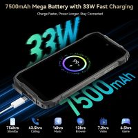 OSCAL Pilot 3 Rugged Phone (2025)|Rugged Smartphone 5G For T-Mobile| 36GB RAM| 256GB/2TB ROM| Dimensity 6300 Chip| Android 15| IP69K| 6.78"HD |120Hz| 50MP| 33W Charge |Dual SIM | NFC | 2Year Warranty - Image 8