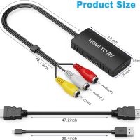 HDMI to RCA Converter, HDMI to AV Adapter for Old TV, RCA Composite Video Converter Supports PAL/NTSC for TV Stick, Roku, Android Box, DVD - Image 6