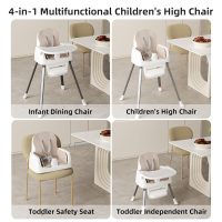 Portable Baby Highchair for Months Infants and Toddlers with 5 Point Harness Convertible Comfortable Seat for Cozy Eating Table Sit Up High Chair and Seats for Sitting Up Back Booster Feeding Chairs - Image 10