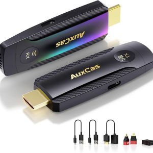 Wireless HDMI Transmitter and Receiver 4K 330FT/100M - Mini Wireless HDMI Extender Plug & Play Portable 5G+2.4G, 4K Decode 1080P 60Hz Ultra HD, Display Adapter for TV for Video and Audio to Monitor