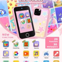 Kids Smart Phone for Girls, Upgraded 3.5'' Touchscreen Phone for Kids Age 3-8, Christmas Birthday Gifts, Dual Camera Music Player Puzzle Games, Learning Toy for 3 4 5 6 7 8 Year Old Girls - Image 2