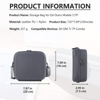 Travel Case for DJI OM 7P/ OM7 - Portable Storage Bag Hardshell Carrying Case Fits DJI Osmo Mobile 7/7P Smartphone Gimbal Stabilizer and Accessories(Grey) - Image 4