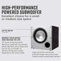 Polk Audio PSW10 10" Powered Subwoofer Home Audio – Power Port Tech, Up to 100 Watts, Big Bass in Compact Design, Easy Setup with Home Theater, Timbre-Matched with Monitor & T-Series Polk Speakers - Image 2