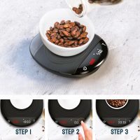 Mini Coffee Scale with Timer - Digital Espresso Scale 2kg/0.1g Accuracy Pour Over Coffee Rechargeable Down to 0.1g High Precision for Kitchen Food Weighing Measuring Baking Black - Image 4