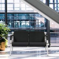 Kinsuite 5-Seats Waiting Room Chairs - Airport Reception Chair with Arms Waiting Benches PU Leather, Office Guest Chairs & Reception Chair for Clinic Office School Salon Lobby - Image 8