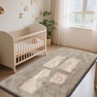 Soft Runner Rugs for Bedroom, Beige 2x6 Area Rugs Fluffy Rug Shaggy Area Rug Carpet, Bedside Rug for Living Room Bedroom Kids Room Home Decor - Image 5