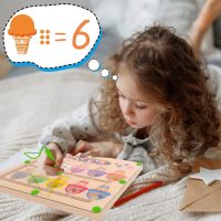 Magnetic Color & Number Maze - Montessori Wooden Color Matching Learning Counting Puzzle Board - Toddler Fine Motor Skills Toys for Boys Girls 3 4 5 Years Old - Image 3